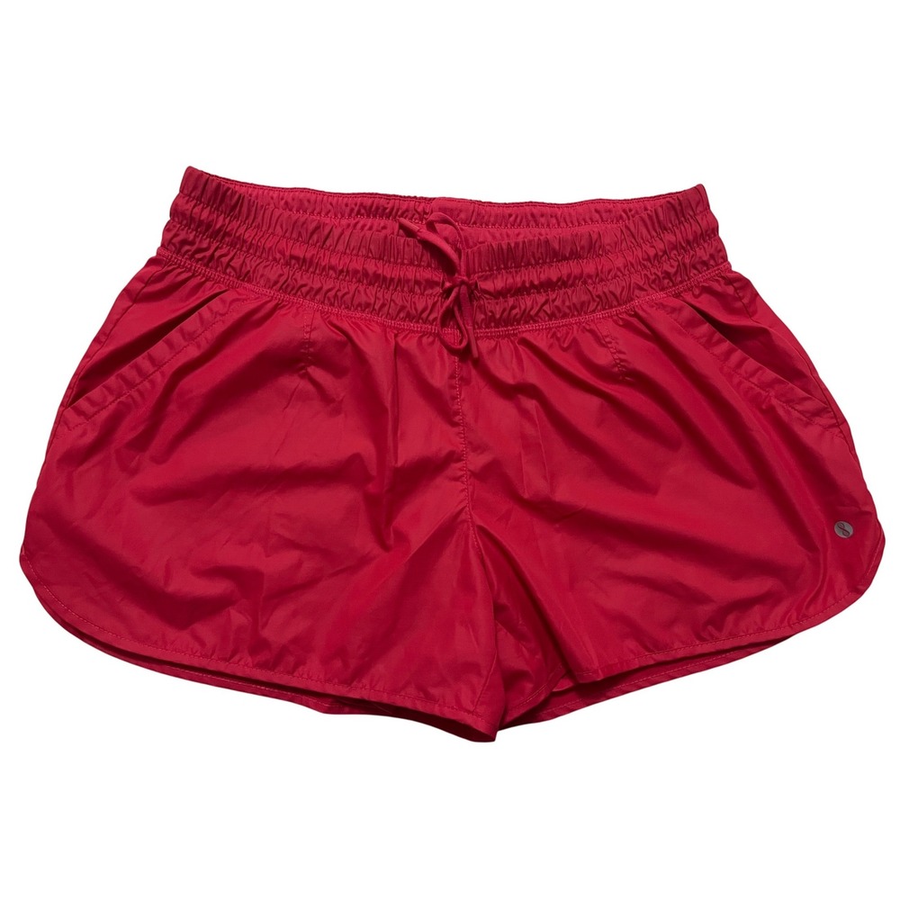 Layer 8 Women Red Quick Dry  Shorts Size M Elastic Waist Drawstring‎ Pockets